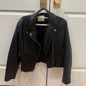 Aritzia Wilfred Black Leather Jacket